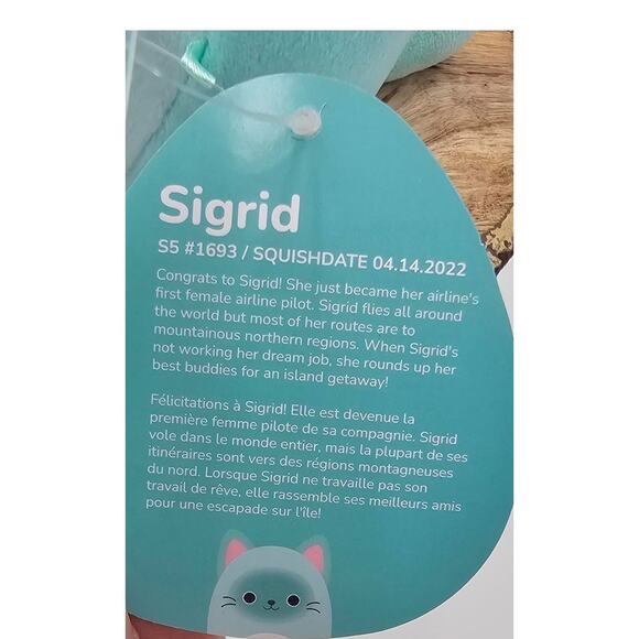 NWT Sigrid the Cat Squishmallows 5” - Picture 3 of 4